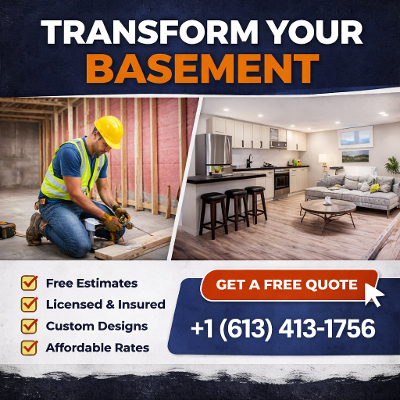 Basement Renovations Service with Custom Designs and Affordable Pricing